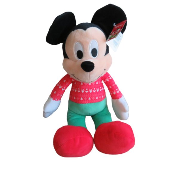 Disney Other - DISNEY Mickey Mouse Holiday Christmas Plush Soft Toy NWT
